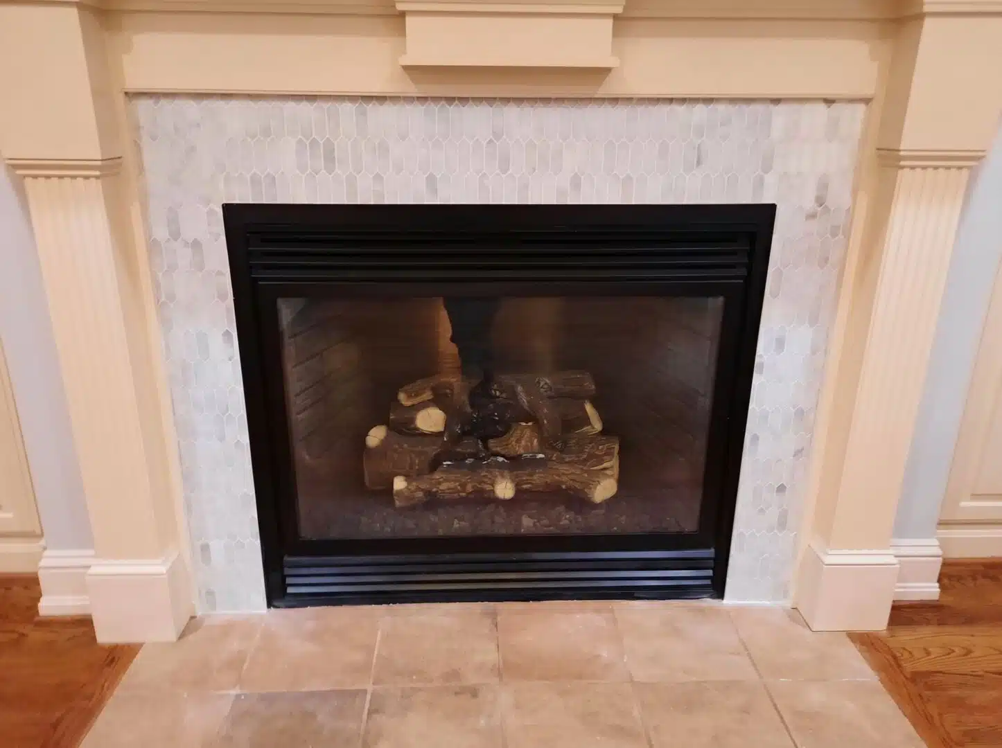 New fire place tile work